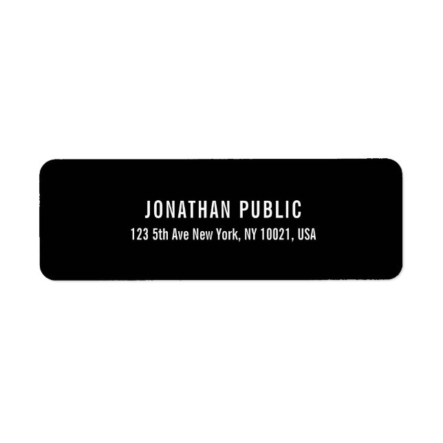 Personalisiertes elegantes Schwarz-Weiß-Design (Vorne)