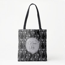 Personalisiertes Elegantes Silver Floral