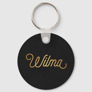 Personalisiertes elegantes Skript Wilma Schlüsselanhänger