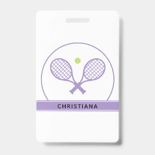 Personalisiertes Elegantes Tennis Racket und Ball  Ausweis