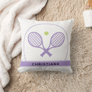 Personalisiertes Elegantes Tennis Racket und Ball Kissen