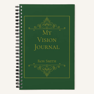 Personalisiertes elegantes Vision-Journal Notizbuch