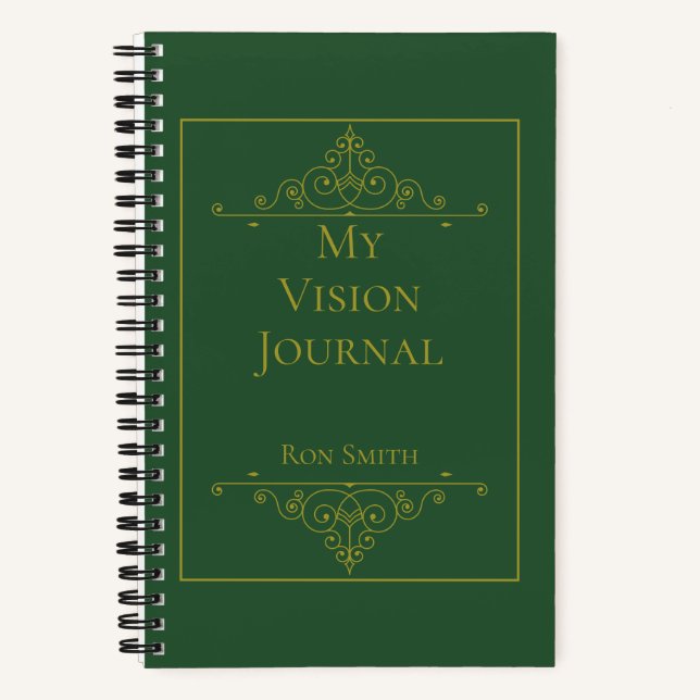 Personalisiertes elegantes Vision-Journal Notizbuch (Vorderseite)