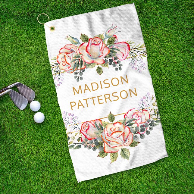 Personalisiertes Elegantes Watercolor Florenz Golfhandtuch (Von Creator hochgeladen)