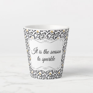 Personalisiertes elegantes Weihnachtsmuster Milchtasse
