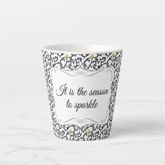 Personalisiertes elegantes Weihnachtsmuster Milchtasse