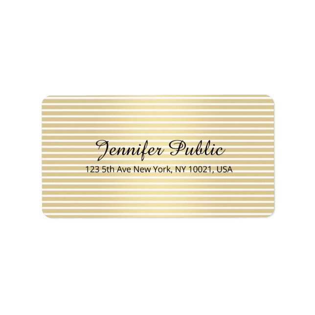 Personalisiertes, elegantes, weißes Handschriftzei Adressaufkleber (Vorne)