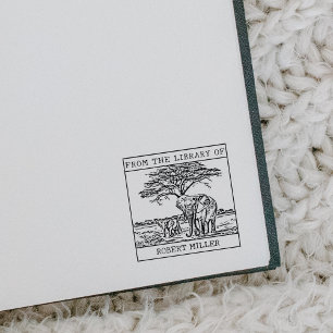Personalisiertes Elephant-Buchzeichen Gummistempel