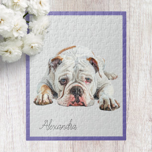 Personalisiertes Englisch Bulldogge-Jigsaw-Puzzle