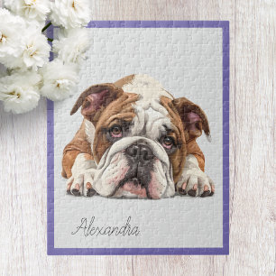 Personalisiertes Englisch Bulldogge-Jigsaw-Puzzle