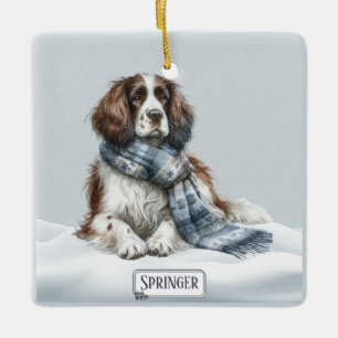 Personalisiertes English Springer Spaniel Weihnach Keramikornament