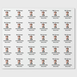 Personalisiertes Enkelin-Opa-Foto  Geschenkpapier