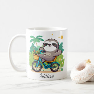 Personalisiertes entspannendes Fahrraderlebnis mit Kaffeetasse