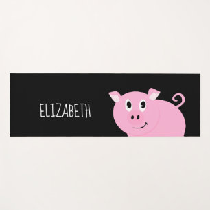 Personalisiertes entzückendes Schwein-Spaß-Tier Yogamatte