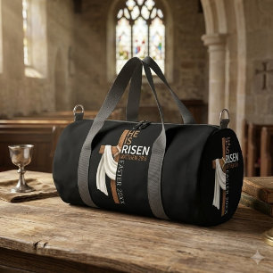 Personalisiertes Er ist auferstanden Vintage-Oster Duffle Bag