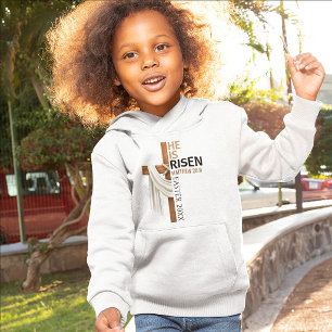 Personalisiertes Er ist auferstanden Vintage-Oster Hoodie