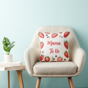 Personalisiertes Erdbeerbaby-Shower-Mama-to-Be  Kissen