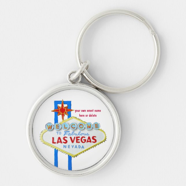Personalisiertes Ereignis Las Vegas Schlüsselanhänger (Vorne)