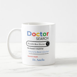 Personalisiertes Ergebnis für die weltbeste Ärztin Kaffeetasse