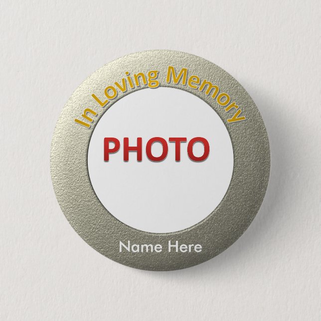 Personalisiertes ErinnerungsFoto Button (Vorderseite)