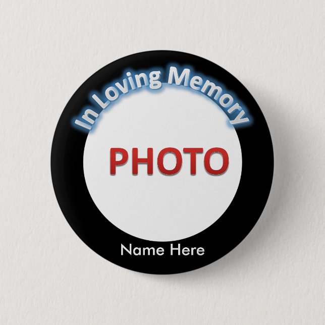 Personalisiertes ErinnerungsFoto Button (Vorderseite)
