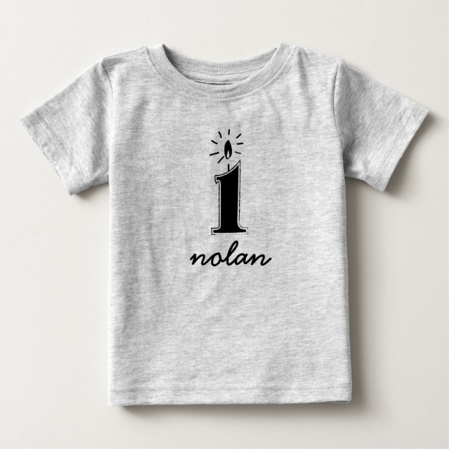 Personalisiertes erstes GeburtstagsShirt Baby T-shirt (Vorderseite)