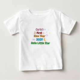 Personalisiertes erstes Neujahr des Babys – Süßes Baby T-shirt