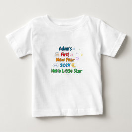 Personalisiertes erstes Neujahr des Babys – Süßes Baby T-shirt