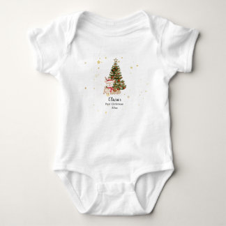 Personalisiertes Erstes Weihnachten Baby Kissen Strampler