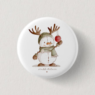 Personalisiertes erstes Weihnachten-Body für Babys Button