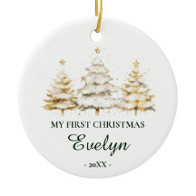Personalisiertes erstes Weihnachten des Babys, Wei