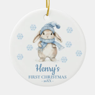 Personalisiertes erstes Weihnachten für Babys - Ha Keramik Ornament