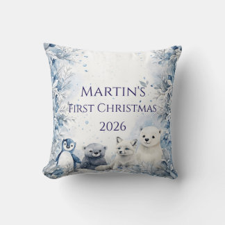 Personalisiertes erstes Weihnachten für Babys Kissen