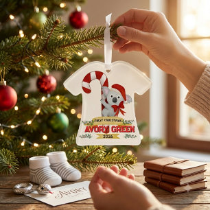 Personalisiertes erstes Weihnachten für Babys Süß Ornament
