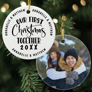 Personalisiertes erstes Weihnachten zusammen Paar- Keramik Ornament