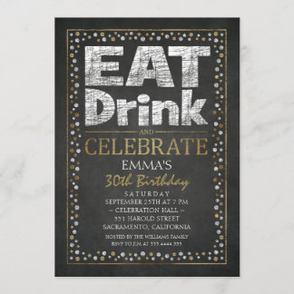 Personalisiertes Erwachsener 30. Geburtstag Party  Einladung