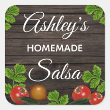 Personalisiertes Etikett für selbstgemachte Salsa