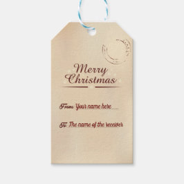 Personalisiertes Etikett für Weihnachtsgeschenke Geschenkanhänger