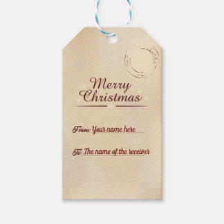 Personalisiertes Etikett für Weihnachtsgeschenke Geschenkanhänger