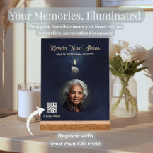 Personalisiertes Ewiges Licht-Memorial mit Musik