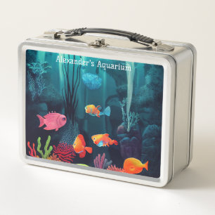 Personalisiertes Exotic Fish Tank Aquarium Metal M Metall Brotdose