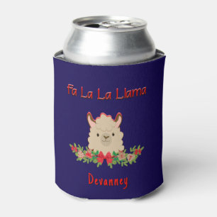Personalisiertes Fa La La Lama Weihnachten Dosenkühler