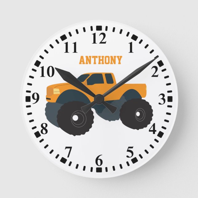 Personalisiertes Fahrzeug Runde Wanduhr (Vorderseite)