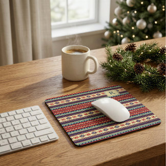 Personalisiertes Fair Isle Weihnachtsmauspad-Gesch Mousepad