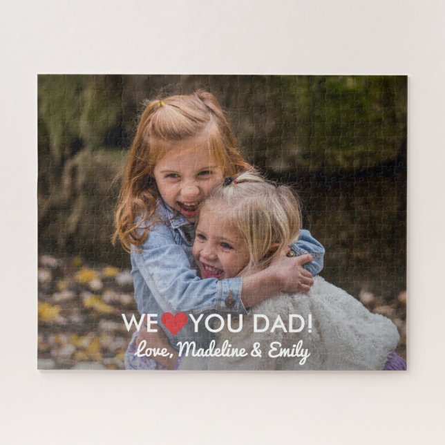 Personalisiertes Familien-Foto wir Liebe Sie Vater (Horizontal)