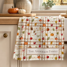 Personalisiertes Familien-Herbst-Wasserfarben-Ging