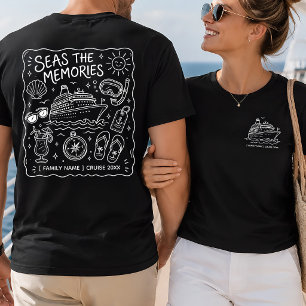 Personalisiertes Familien-Kreuzfahrt-Doodle T-Shirt