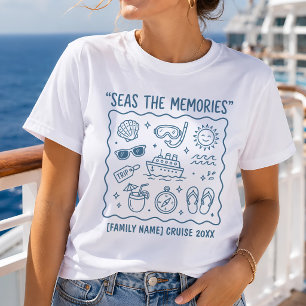 Personalisiertes Familien-Kreuzfahrt-Doodle T-Shirt