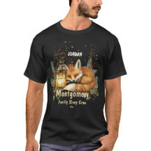 Personalisiertes Familien-Pyjama-Shirt mit Fuchs-M