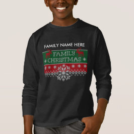 Personalisiertes Familien-Weihnachtshässliche T-Shirt